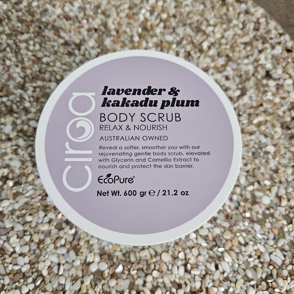 Ciroa Lavender & Kakadu Plum Body Scrub Relax Nourish Silicone Free  21.2 oz New